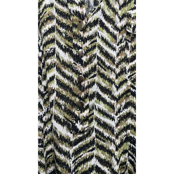 Cocomo Pleated Tank Size 3X Green Flowy Pintuck Popover Travel Boho Soft Stretch - Picture 3 of 9